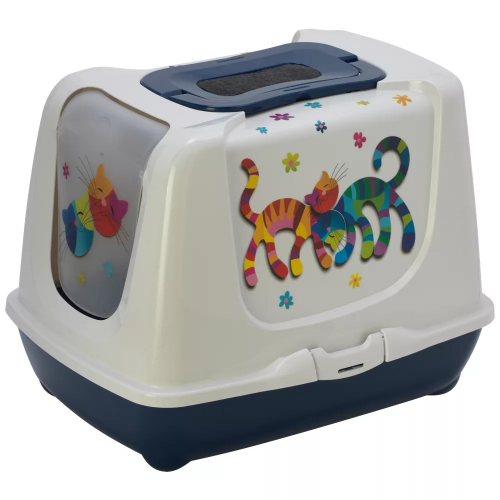Friends-Forever-Trendy-Closed-Cat-Litter-Box-Blueberry-3